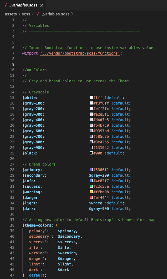 Sass Variables